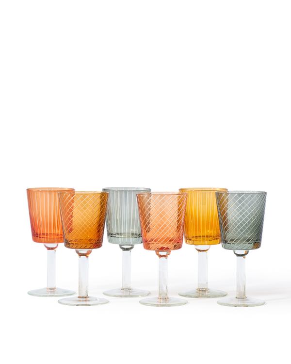 Wine Glass Library Set 6