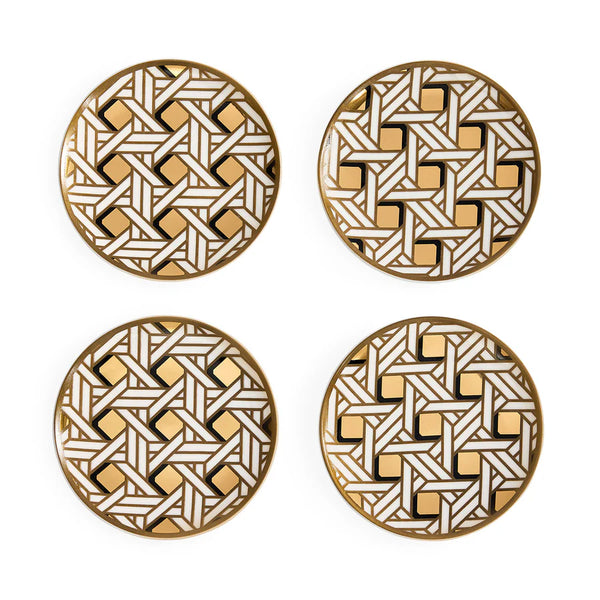 BASKETWEAVE COASTER SET - SET OF 4
