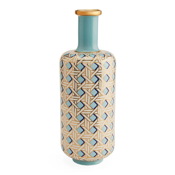 BASKETWEAVE TALL BOTTLE VASE - 34679