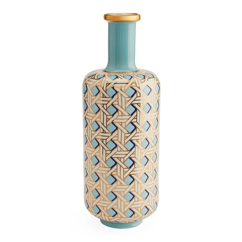 BASKETWEAVE TALL BOTTLE VASE - 34679