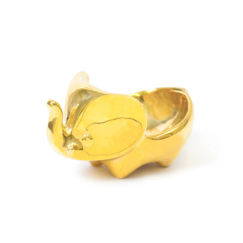 BRASS ELEPHANT RING BOWL