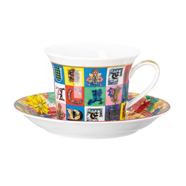 Holiday Alphabet Cappuccino Cup & Saucer