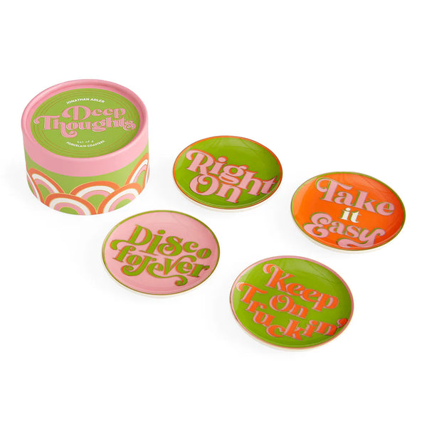 DEEP THOUGHTS COASTER SET - SET OF 4