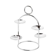 Petites Fours Stand, 4 Small Dishes Elite S/Steel