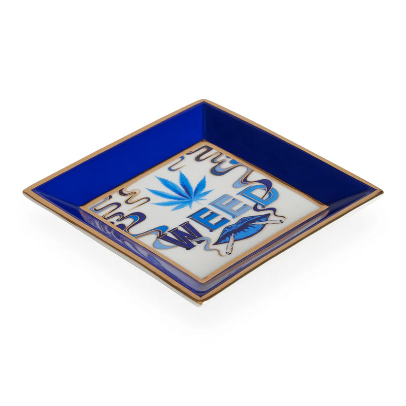 DRUGGIST WEED SQUARE TRAY BLUE MULTI