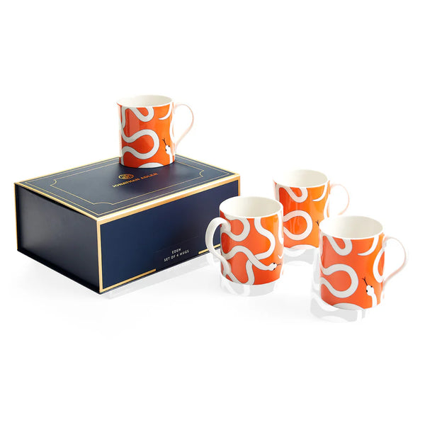 EDEN MUGS - SET OF 4 - ORANGE - 33119