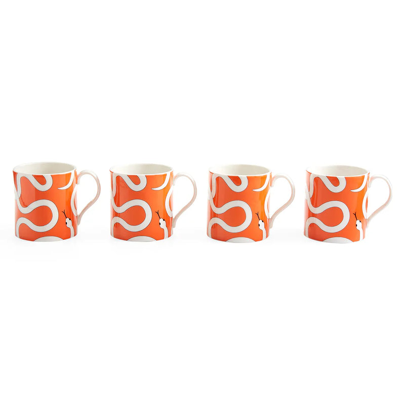 EDEN MUGS - SET OF 4 - ORANGE - 33119
