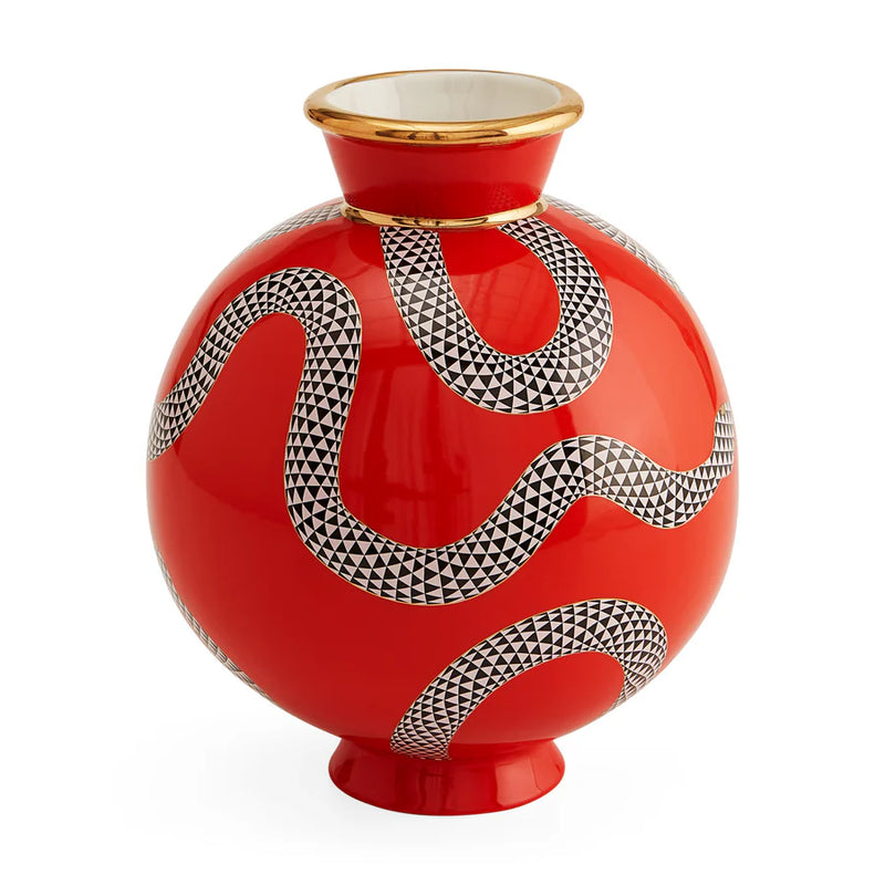 EDEN ROUND VASE - RED