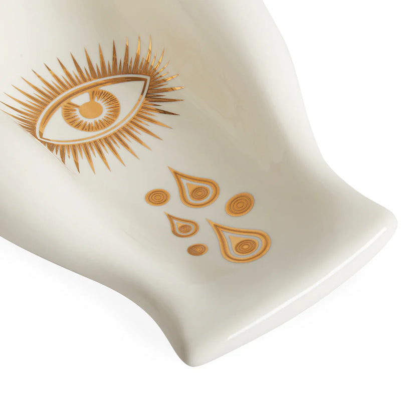 GILDED EVE FRUIT BOWL WHITE/GOLD