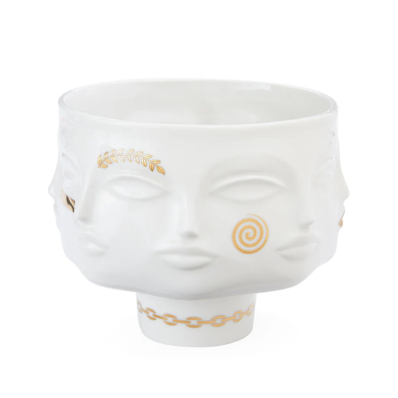 GILDED MUSE DORA MAAR BOWL WHITE/GOLD