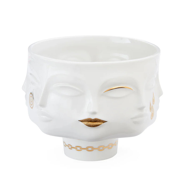 GILDED MUSE DORA MAAR BOWL WHITE/GOLD