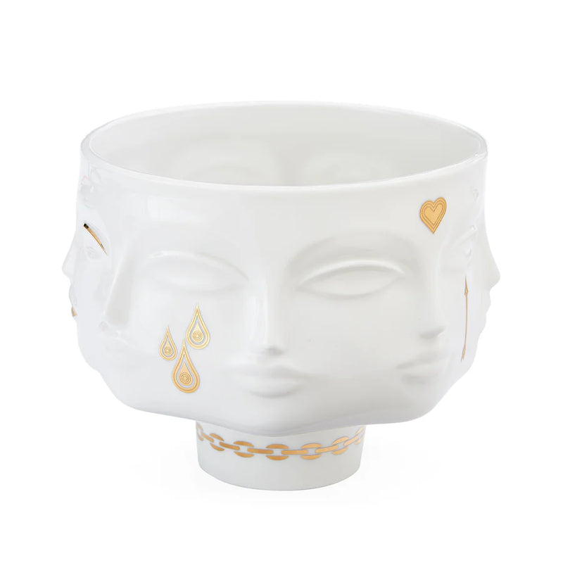 GILDED MUSE DORA MAAR BOWL WHITE/GOLD