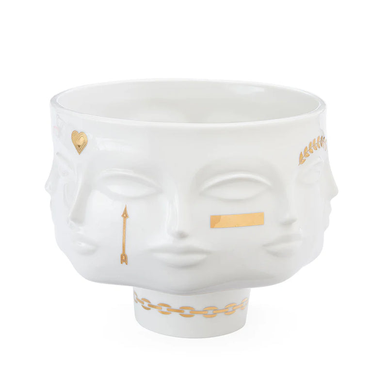 GILDED MUSE DORA MAAR BOWL WHITE/GOLD