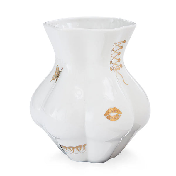 GILDED MUSE KIKI'S DERRIERE VASE WHITE/GOLD