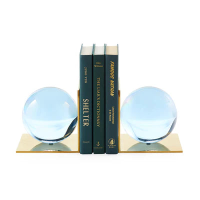 GLOBO BOOKEND SET BLUE