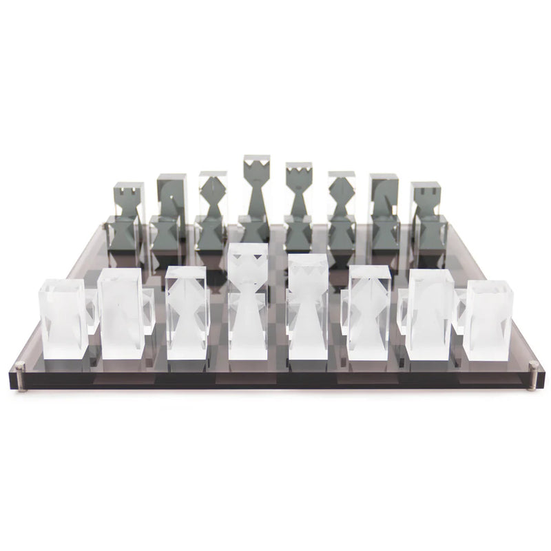 ACRYLIC CHESS SET SMOKE