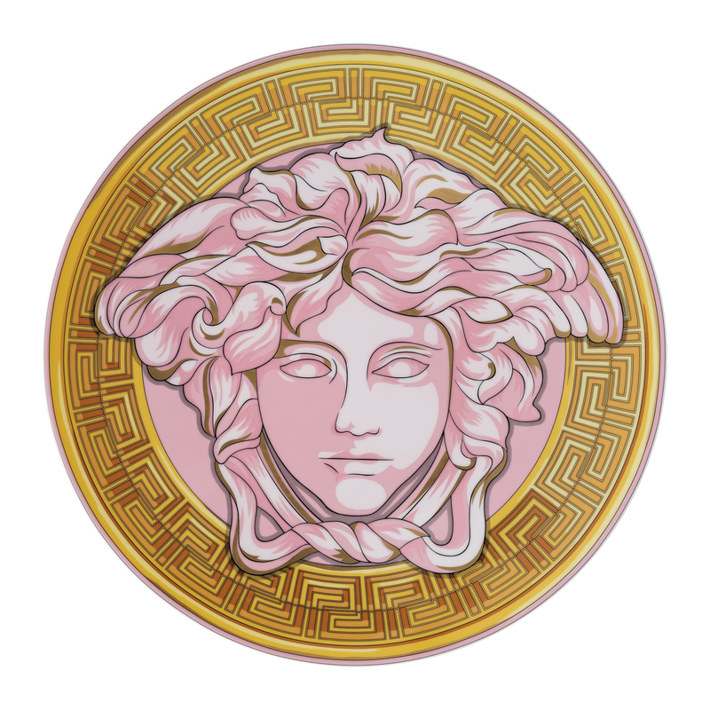 Medusa Amplified Pink Coin Service Plate 33 cm