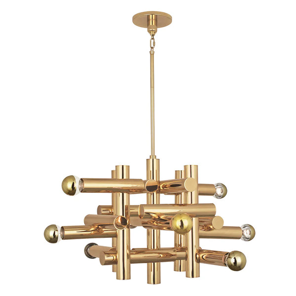 US MILANO KINETIC CHANDELIER- POLISHED BRASS - RESOURCE - 34193