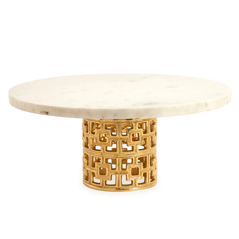 NIXON CAKE STAND MARBLE/BRASS