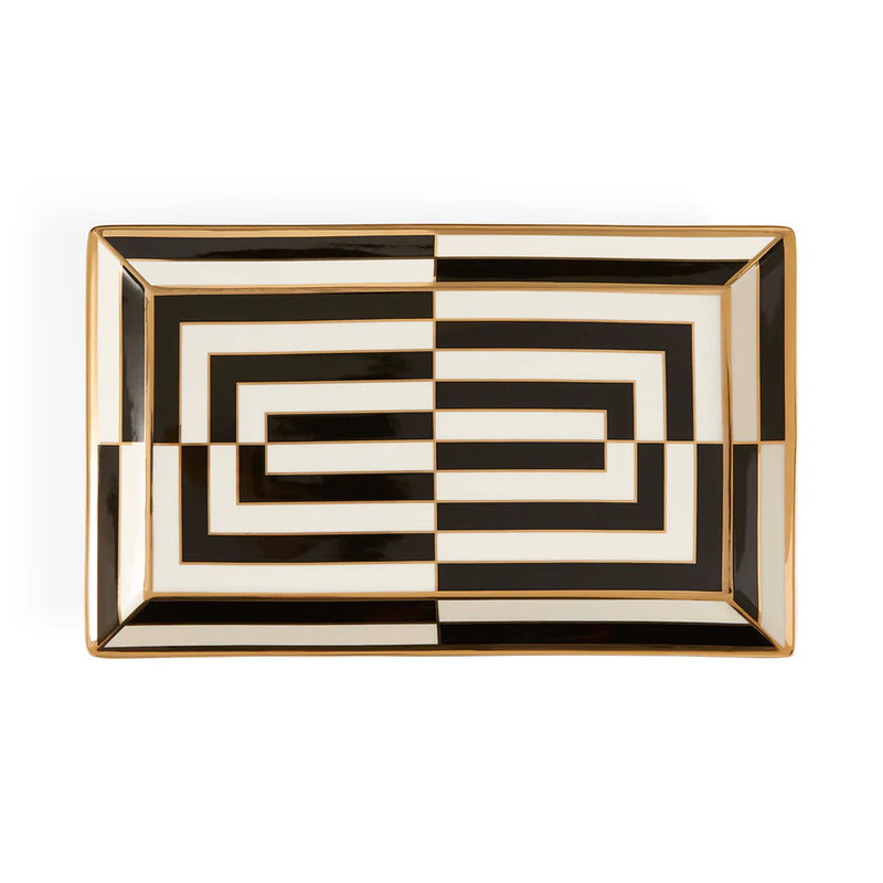 OP ART RECTANGLE SERVING TRAY - 34816 – Opulence Design Concept