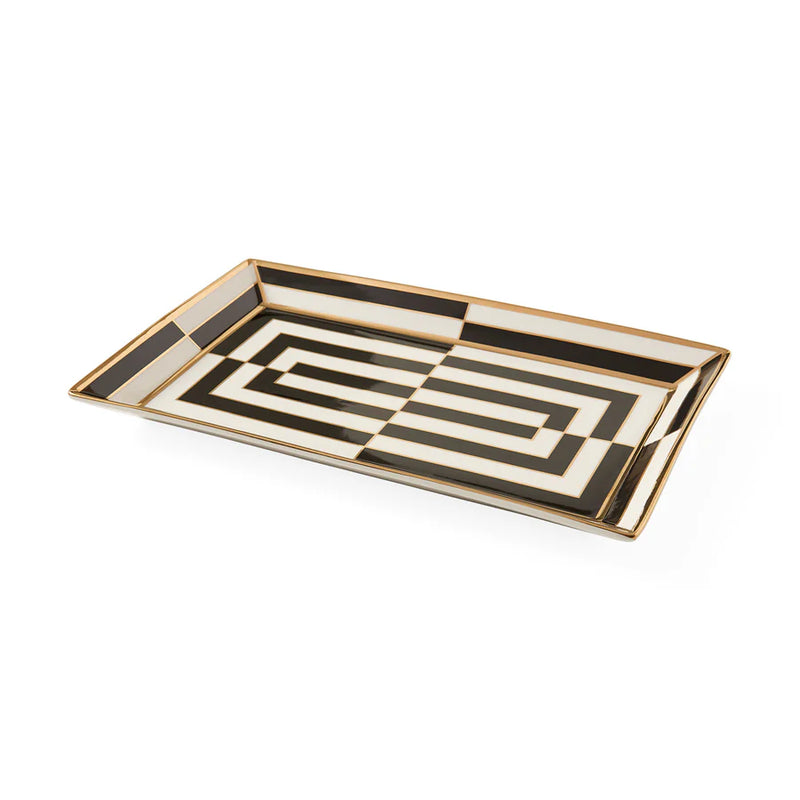OP ART RECTANGLE SERVING TRAY - 34816