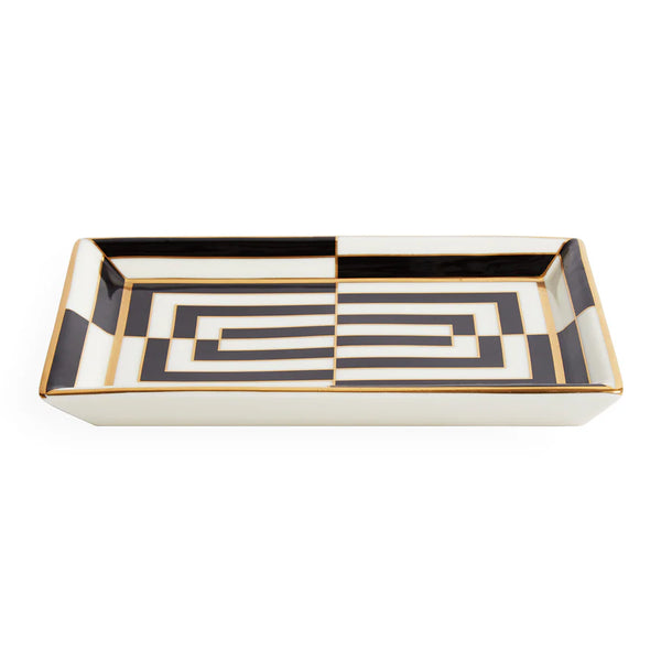 OP ART RECTANGLE TRAY BLACK/WHITE