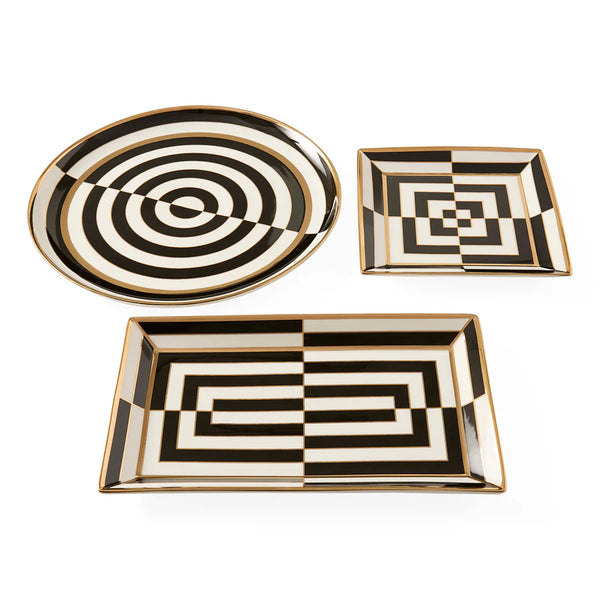 OP ART RECTANGLE SERVING TRAY - 34816