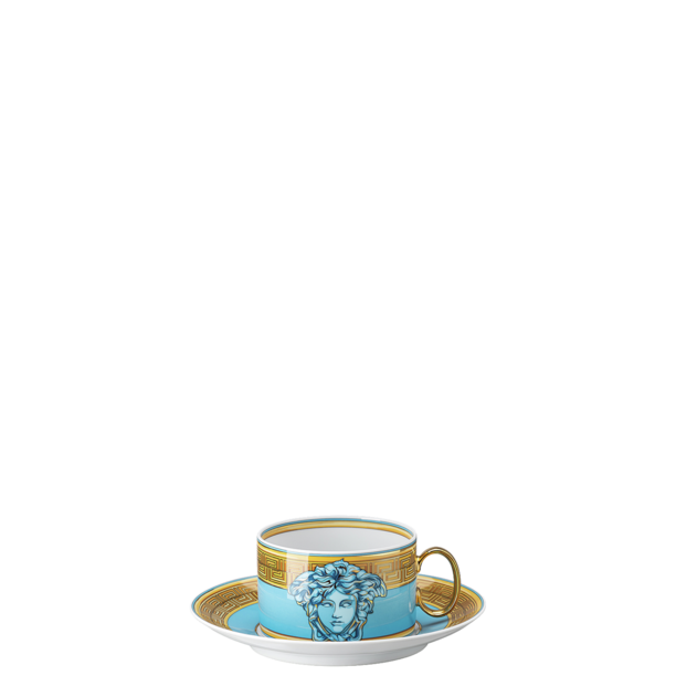Medusa Amplified - Blue Coin Tea Cup With Saucer