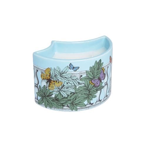 NEL MENTRE vase scented candle - Décor Farfalle e balaustra - Fragrance Giardino Segreto