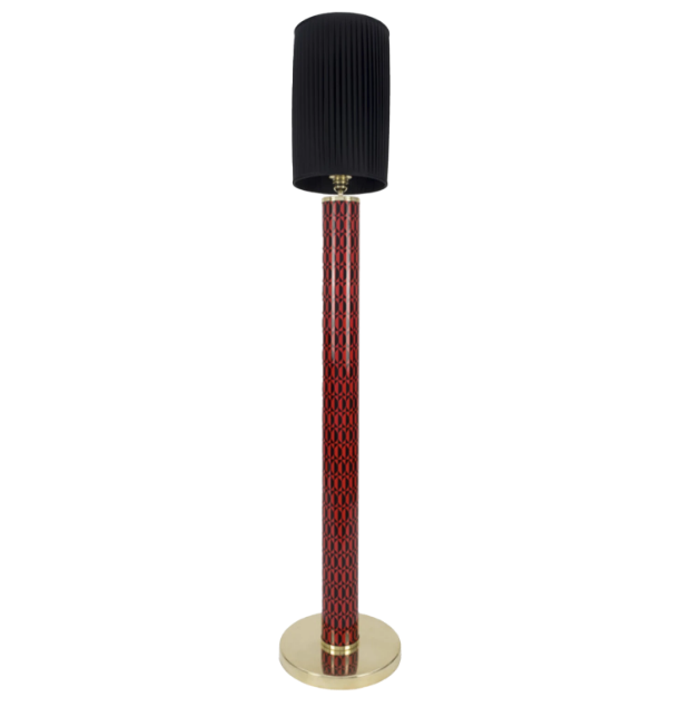 Floor lamp Losanghe black/red - brass base