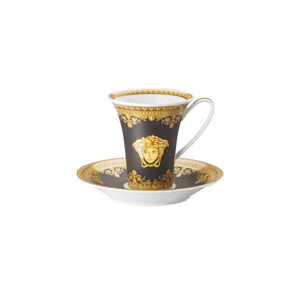 BAROQUE NERO CUP & SAUCER TALL