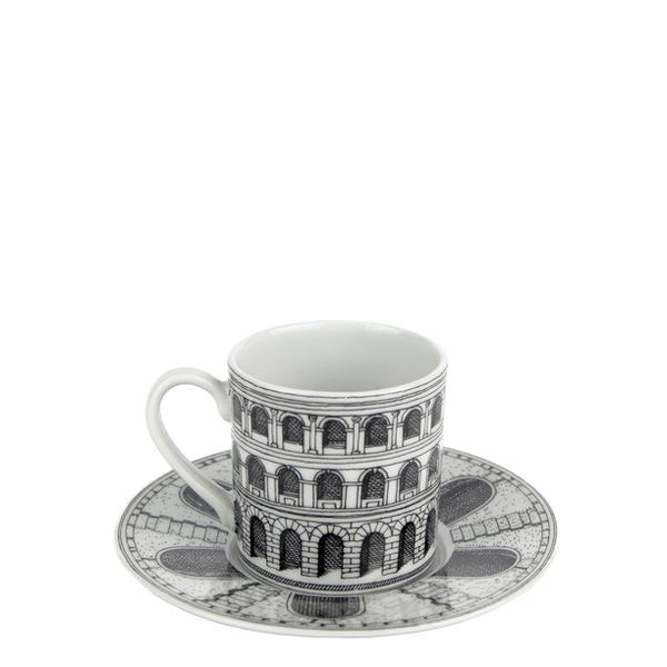 Coffee cup Architettura black/white