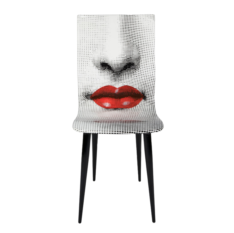 Chair Bocca black/white/red